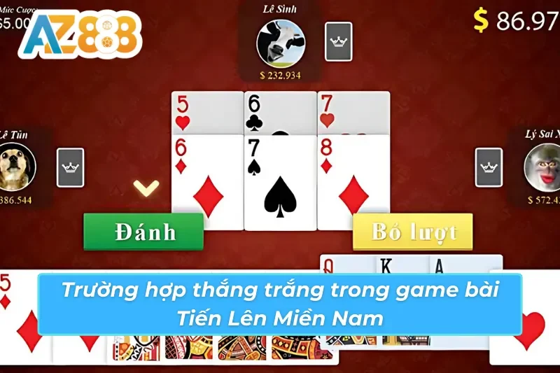 Trường hợp thắng trắng trong Tiến Lên Miền Nam tại AZ888